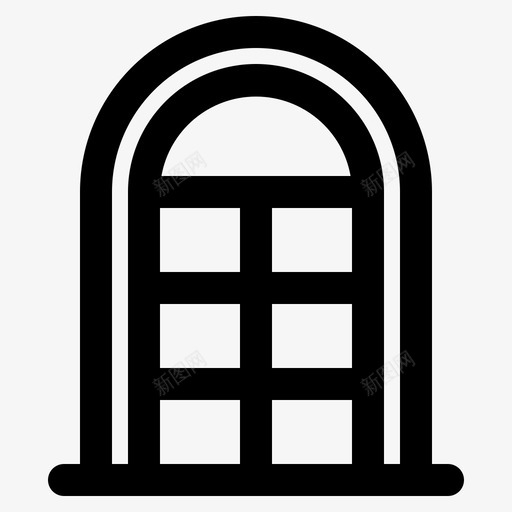 窗古典窗家具图标svg_新图网 https://ixintu.com 古典窗 家具 窗