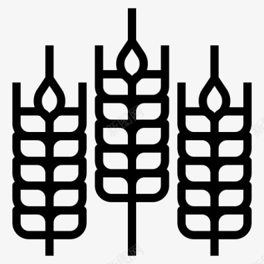 小麦谷类食品粮食图标图标
