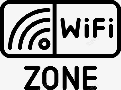 Wifi信号公共服务10线性图标图标