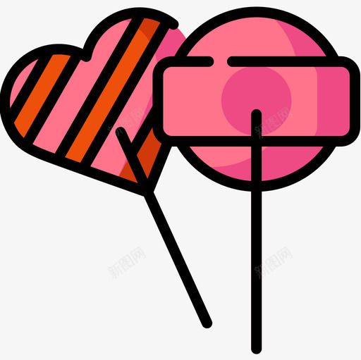 棒棒糖派对庆祝13线性颜色图标svg_新图网 https://ixintu.com 庆祝 棒棒糖 派对 线性 颜色