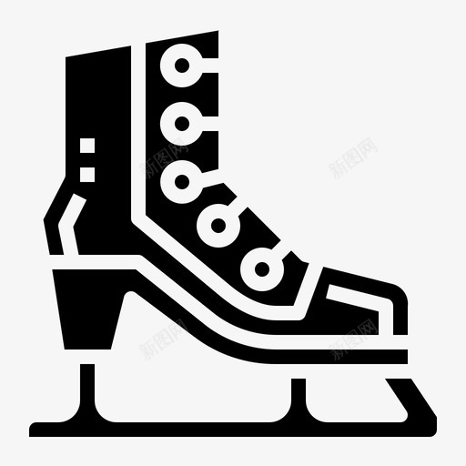 溜冰比赛鞋图标svg_新图网 https://ixintu.com 实心 比赛 溜冰 滑板 运动