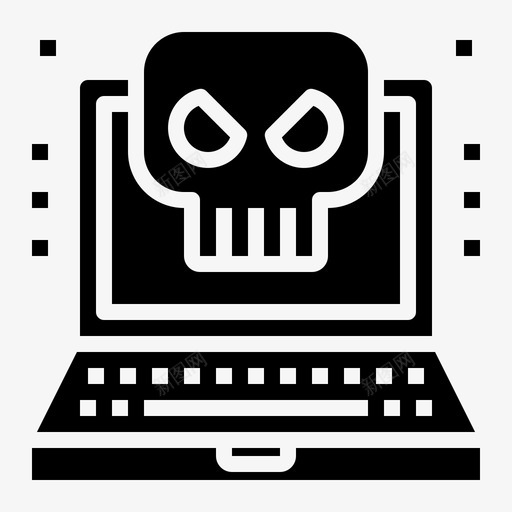 黑客电脑和笔记本电脑填充图标svg_新图网 https://ixintu.com 填充 电脑和笔记本电脑 黑客