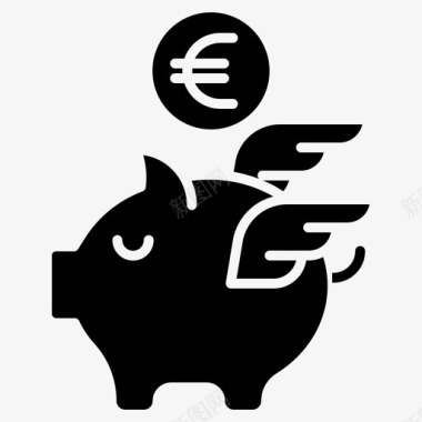 投资货币9字形图标图标