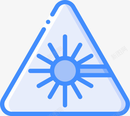 激光警告标志1蓝色图标图标