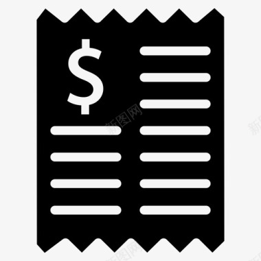 帐单美元发票图标图标