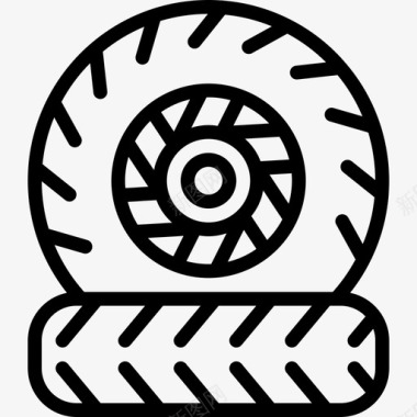 轮胎汽车服务1直线型图标图标
