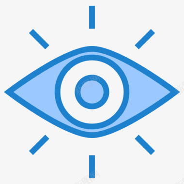 眼睛医用180蓝色图标图标