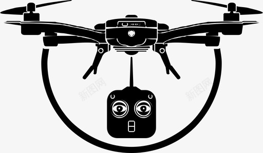 无人机空中无人机无人机摄像头图标图标