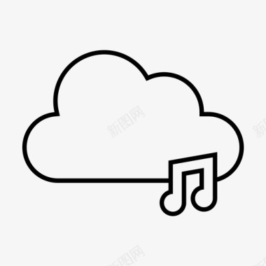 音乐音频云图标图标