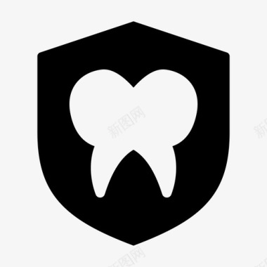 防护牙科牙齿图标图标