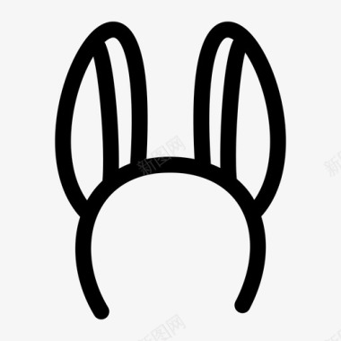 兔子头带服装耳朵图标图标