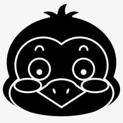 不会飞的鸟企鹅动物南极洲图标高清图片