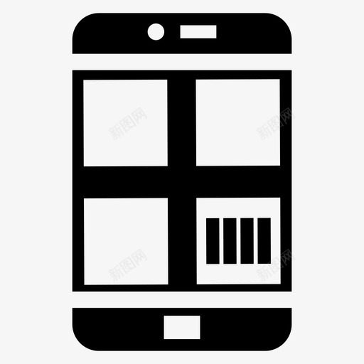 条形码数据标签图标svg_新图网 https://ixintu.com 扫描 扫描仪 数据 条形码 标签