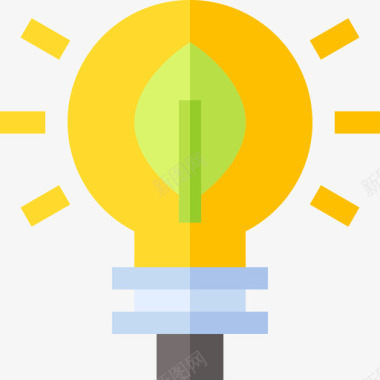 灯泡可持续能源29扁平图标图标