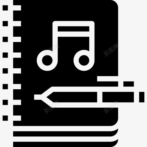 音乐书创意10填充图标svg_新图网 https://ixintu.com 创意 填充 音乐