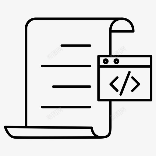 代码文件编程图标svg_新图网 https://ixintu.com 代码 文件 编程 编程常规行集合86