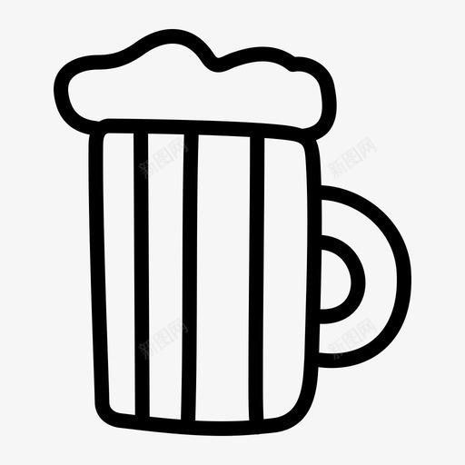 啤酒酒精抽提图标svg_新图网 https://ixintu.com 啤酒 抽提 抽稀 泡沫 派对 酒精 马克