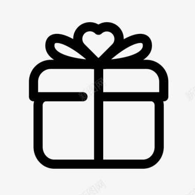 情人节礼物盒图标图标