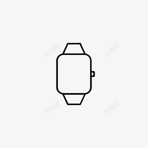 智能手表苹果设备图标svg_新图网 https://ixintu.com 可穿戴 智能手表 苹果 设备