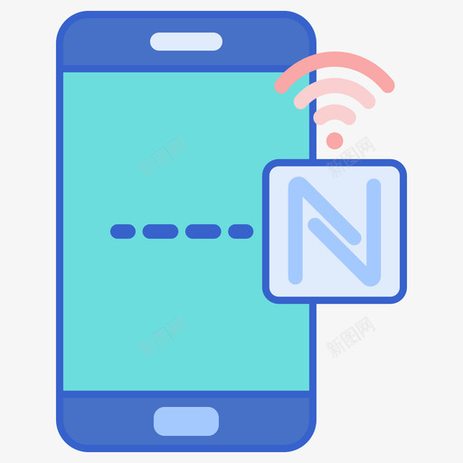 Nfc智能技术18线性颜色图标svg_新图网 https://ixintu.com Nfc 智能技术18 线性颜色