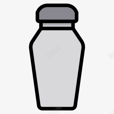 摇匀瓶子和容器4线性颜色图标图标
