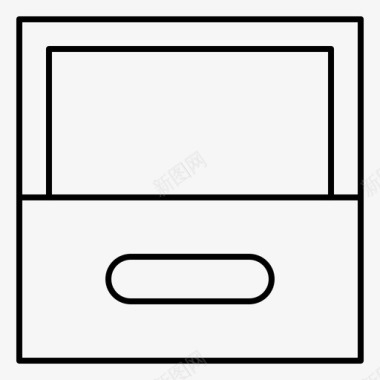 档案文件柜抽屉图标图标