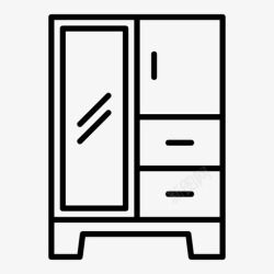 木材衣柜衣柜家具内饰图标高清图片