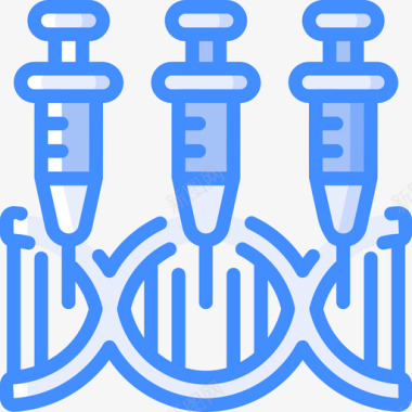 Dna遗传学和生物工程4蓝色图标图标