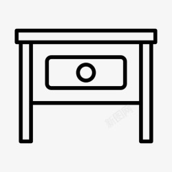 边桌装饰办公桌装饰家具图标高清图片