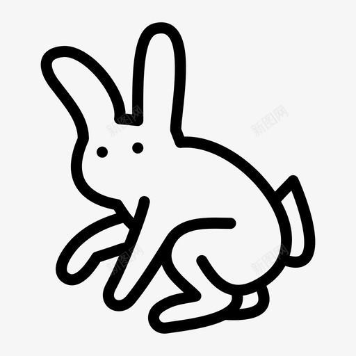 爬行兔子棉尾巴宠物图标svg_新图网 https://ixintu.com 偷偷摸摸 兔子 宠物 尾巴 拉稀 爬行 生物