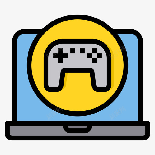 电脑游戏游戏控制器10线性颜色图标svg_新图网 https://ixintu.com 控制器 游戏 电脑游戏 线性 颜色