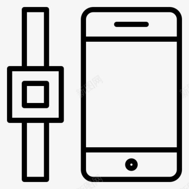 连接智能手表智能手机图标图标