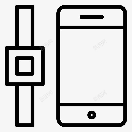 连接智能手表智能手机图标svg_新图网 https://ixintu.com 智能手机 智能手表 计算机设备 连接