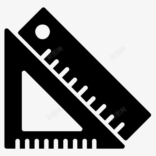 尺子几何学量角器图标svg_新图网 https://ixintu.com 几何学 尺子 教育线字形 比例尺 量角器