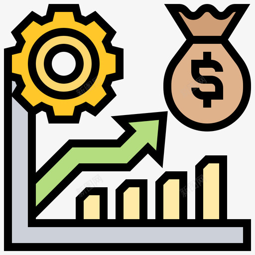 收入产品管理15线性颜色图标svg_新图网 https://ixintu.com 产品管理 收入 线性 颜色