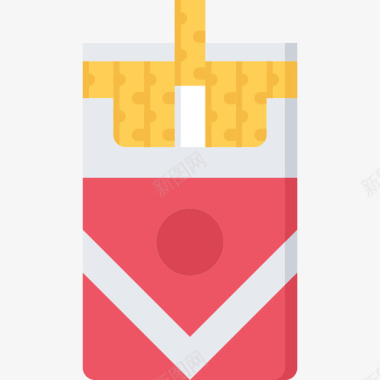 香烟45号酒吧扁平图标图标