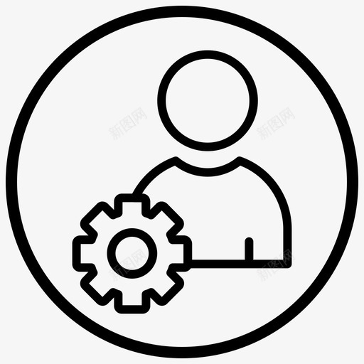 设置中心距管理图标svg_新图网 https://ixintu.com 业务 中心 用户 管理 线圆 设置 选项 配置文件