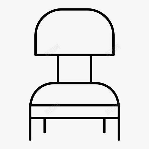 椅子坐椅等候椅图标svg_新图网 https://ixintu.com 坐椅 家具 家居 椅子 等候