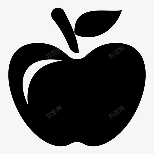 苹果教育食物图标svg_新图网 https://ixintu.com 健康 教育 水果 知识 苹果 食物