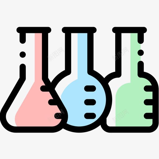 试管生物学10颜色省略图标svg_新图网 https://ixintu.com 生物学 省略 试管 颜色