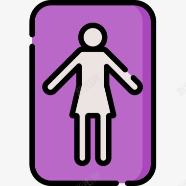 女人女权主义11线性颜色图标图标