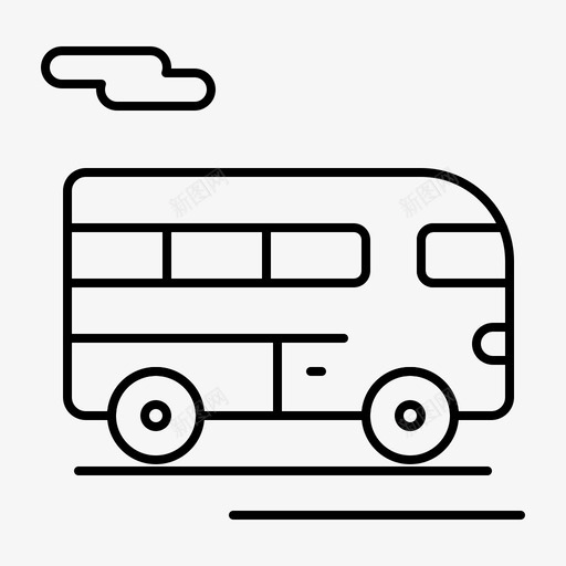 公共汽车长途汽车交通工具图标svg_新图网 https://ixintu.com 交通工具 公共汽车 车辆 长途汽车