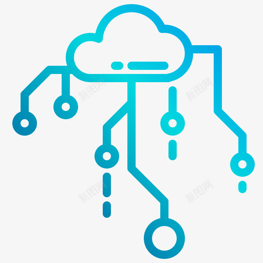 云网络ai7线性梯度图标svg_新图网 https://ixintu.com ai 云网 梯度 线性 网络