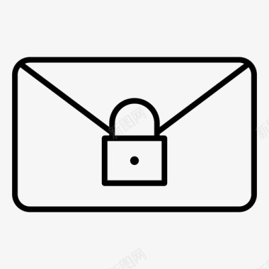 邮件机密信件锁定图标图标