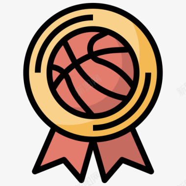 奖牌篮球27线颜色图标图标