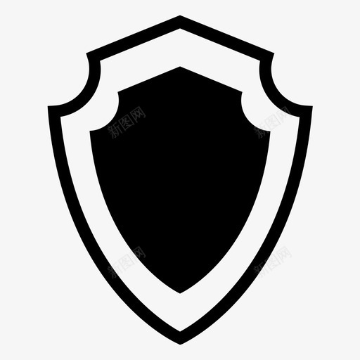 盾牌防御保证图标svg_新图网 https://ixintu.com 保护 保证 安全 盾牌 防御