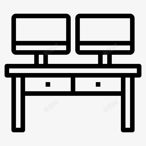 办公桌文具和办公室13直线型图标svg_新图网 https://ixintu.com 办公室 办公桌 文具 直线 线型