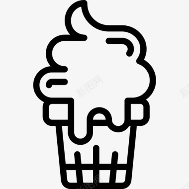 冰淇淋嘉年华19直线型图标图标