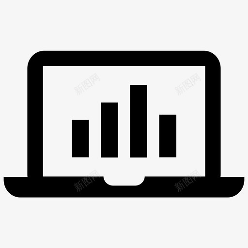 统计报表图标条形图笔记本电脑svg_新图网 https://ixintu.com 条形图 电子设备 笔记本电脑 统计报表图标