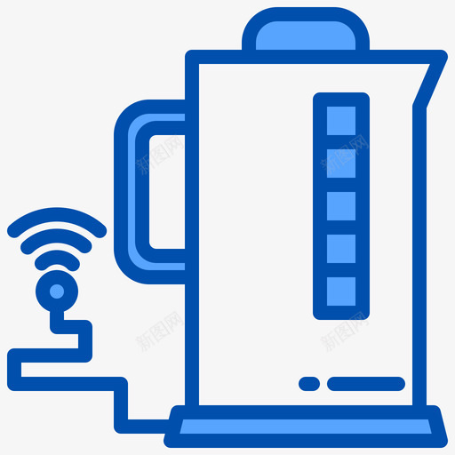 电水壶智能生活3蓝色图标svg_新图网 https://ixintu.com 智能 电水壶 能生活 蓝色